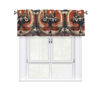AKGFFDS Offshore buildings Printing Curtain Valance 54x18in for Kitchen, Bathroom, Laundry Room, and Studio Decor