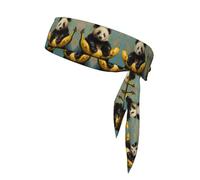 AKGFFDS Panda on a banana Printing Sports Head Tie Headband for Men and Women, Soft & Breathable Moisture Wicking Athletic