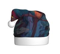 AKGFFDS Parrots in the rainforest Printing Christmas Hat for Adult material is soft and lightweight
