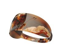 AKGFFDS Pattern on the back of a butterfly Printing Elastic Exercise Headband Sports Head Tie for Men and Women, Soft, Quick-Dry