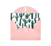 AKGFFDS Pink Holiday greeting check blank card and pearl beautiful blank note block Cactus community Printing