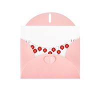 AKGFFDS Pink Holiday greeting check blank card and pearl beautiful blank note block Celebrating the Spring Festival Printing