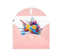 AKGFFDS Pink Holiday greeting check blank card and pearl beautiful blank note block Colour clash Printing