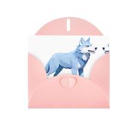 AKGFFDS Pink Holiday greeting check blank card and pearl beautiful blank note block Data Breach Wolf Printing
