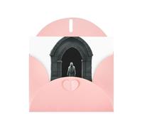 AKGFFDS Pink Holiday greeting check blank card and pearl beautiful blank note block Devil's Grave Printing