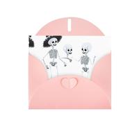 AKGFFDS Pink Holiday greeting check blank card and pearl beautiful blank note block Invisible Skeleton Printing