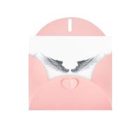 AKGFFDS Pink Holiday greeting check blank card and pearl beautiful blank note block Invisible wings Printing