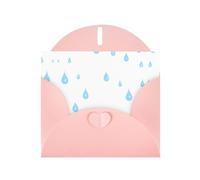 AKGFFDS Pink Holiday greeting check blank card and pearl beautiful blank note block It's raining Printing