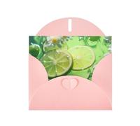 AKGFFDS Pink Holiday greeting check blank card and pearl beautiful blank note block Lemons in the water Printing