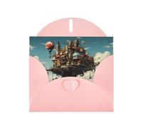 AKGFFDS Pink Holiday greeting check blank card and pearl beautiful blank note block Levitating Cities Printing