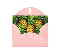 AKGFFDS Pink Holiday greeting check blank card and pearl beautiful blank note block Lots of pineapple Printing