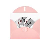 AKGFFDS Pink Holiday greeting check blank card and pearl beautiful blank note block Skeleton Poker Cards Printing