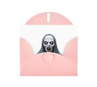 AKGFFDS Pink Holiday greeting check blank card and pearl beautiful blank note block The devil under the cloak Printing