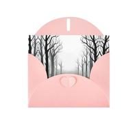 AKGFFDS Pink Holiday greeting check blank card and pearl beautiful blank note block The endless grey forest Printing