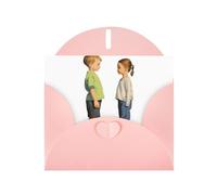 AKGFFDS Pink Holiday greeting check blank card and pearl beautiful blank note block Turn around and meet you Printing