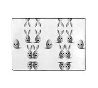 AKGFFDS Rabbit ear devil egg Printing Carpet 80x58 in Area Rug for Living Room, Office, Coffee Table, Bed, Balcony - Soft, Fluffy, Water Absorbent, Durable