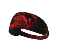 AKGFFDS Rare Blood Moon Printing Elastic Exercise Headband Sports Head Tie for Men and Women, Soft, Quick-Dry