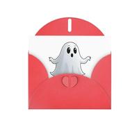 AKGFFDS Red Holiday greeting check blank card and pearl beautiful blank note block A clever and weird elf Printing