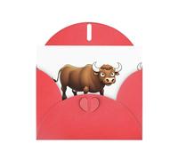 AKGFFDS Red Holiday greeting check blank card and pearl beautiful blank note block A strong little bull Printing