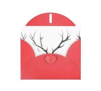 AKGFFDS Red Holiday greeting check blank card and pearl beautiful blank note block Antler Skeleton Printing