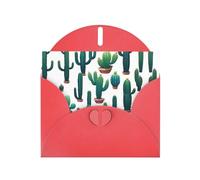 AKGFFDS Red Holiday greeting check blank card and pearl beautiful blank note block Cactus community Printing