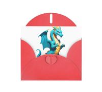 AKGFFDS Red Holiday greeting check blank card and pearl beautiful blank note block Data Dragon Firewall Printing