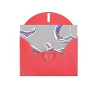 AKGFFDS Red Holiday greeting check blank card and pearl beautiful blank note block Devil's tentacles Printing