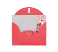 AKGFFDS Red Holiday greeting check blank card and pearl beautiful blank note block Four-sided laser Printing