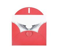 AKGFFDS Red Holiday greeting check blank card and pearl beautiful blank note block Invisible wings Printing