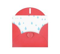AKGFFDS Red Holiday greeting check blank card and pearl beautiful blank note block It's raining Printing