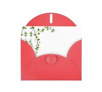 AKGFFDS Red Holiday greeting check blank card and pearl beautiful blank note block Jasmine hanging basket Printing