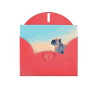 AKGFFDS Red Holiday greeting check blank card and pearl beautiful blank note block Lonely Monkey Printing