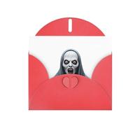 AKGFFDS Red Holiday greeting check blank card and pearl beautiful blank note block The devil under the cloak Printing