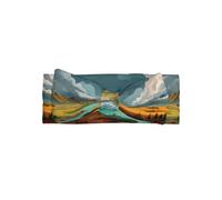 AKGFFDS Scenery along the way Printing Baby Bow Headband - Soft, Skin-Friendly, and Stretchy Polyester Headband for Infants 0-6 Months