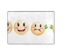 AKGFFDS Shy Smile Printing Carpet 80x58 in Area Rug for Living Room, Office, Coffee Table, Bed, Balcony - Soft, Fluffy, Water Absorbent, Durable