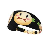 AKGFFDS Shy Smile Printing Elastic Exercise Headband Sports Head Tie for Men and Women, Soft, Quick-Dry