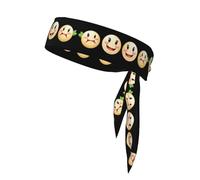 AKGFFDS Shy Smile Printing Sports Head Tie Headband for Men and Women, Soft & Breathable Moisture Wicking Athletic