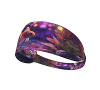 AKGFFDS Small fish under colorful light Printing Elastic Exercise Headband Sports Head Tie for Men and Women, Soft, Quick-Dry