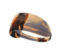 AKGFFDS Snow fox on the hill Printing Elastic Exercise Headband Sports Head Tie for Men and Women, Soft, Quick-Dry