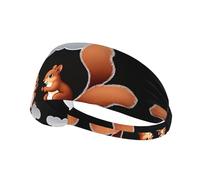 AKGFFDS Squirrels in the clouds Printing Elastic Exercise Headband Sports Head Tie for Men and Women, Soft, Quick-Dry