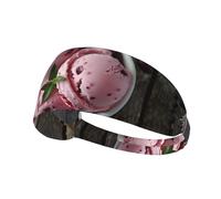 AKGFFDS Sweet cranberry ice cream Printing Elastic Exercise Headband Sports Head Tie for Men and Women, Soft, Quick-Dry