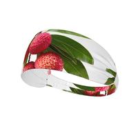 AKGFFDS Sweet lychee Printing Elastic Exercise Headband Sports Head Tie for Men and Women, Soft, Quick-Dry