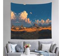 AKGFFDS Tapestry Village on the prairie Printing 60x51in Soft,Lightweight for Indoor & Outdoor Use. for Bedroom, Dorm Decor, Beach Throws, Picnic Cloths