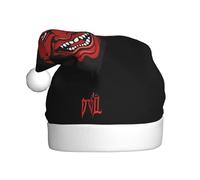 AKGFFDS The devil horn Printing Christmas Hat for Adult material is soft and lightweight