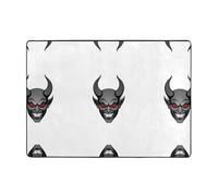 AKGFFDS The devil smiles on the face of the tiger Printing Carpet 80x58 in Area Rug for Living Room, Office, Coffee Table, Bed, Balcony - Soft, Fluffy, Water Absorbent, Durable