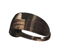 AKGFFDS The Ghost in the Barrel Printing Elastic Exercise Headband Sports Head Tie for Men and Women, Soft, Quick-Dry