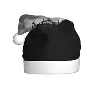 AKGFFDS The terrifying bat moon Printing Christmas Hat for Adult material is soft and lightweight