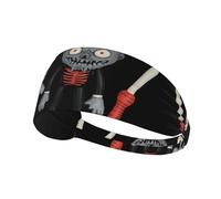 AKGFFDS Violent ghost doll Printing Elastic Exercise Headband Sports Head Tie for Men and Women, Soft, Quick-Dry