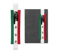 AKGFFDS White Flag of Mexico Printing PVC Leather Pencil case Bookmark 2-in-1 Anti Slip Storage Essential for Travel Accounts