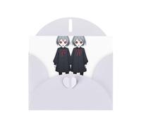 AKGFFDS White Holiday greeting check blank card and pearl beautiful blank note block A conjoined ghost Printing